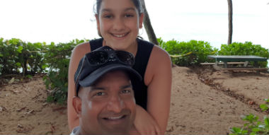 Shanaka De Silva and his daughter Tia