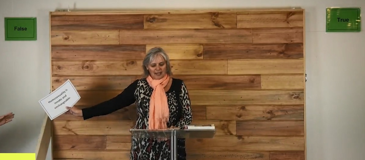 Independent Buninyong candidate Dianne Colbert speaking on YouTube about the 'myths' and 'facts' of homosexuality.