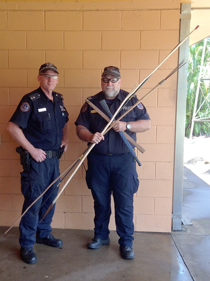 Acting Superintendent Steve Hayworth (left) and Acting Senior Sergeant Owen Blackwell