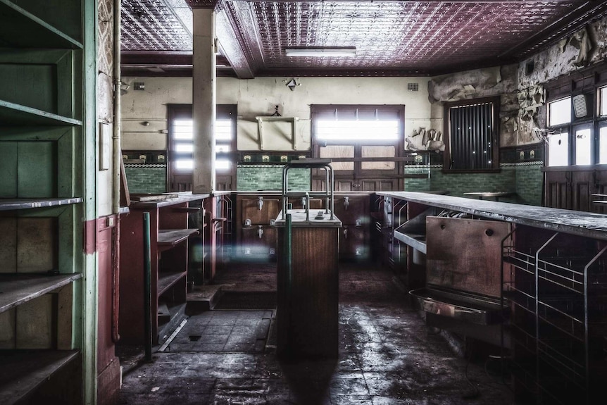 The bar at the old Terminus Hotel