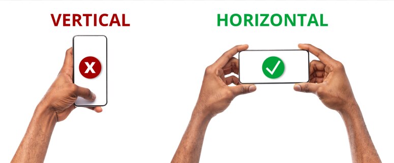 Horizontal Filming Image