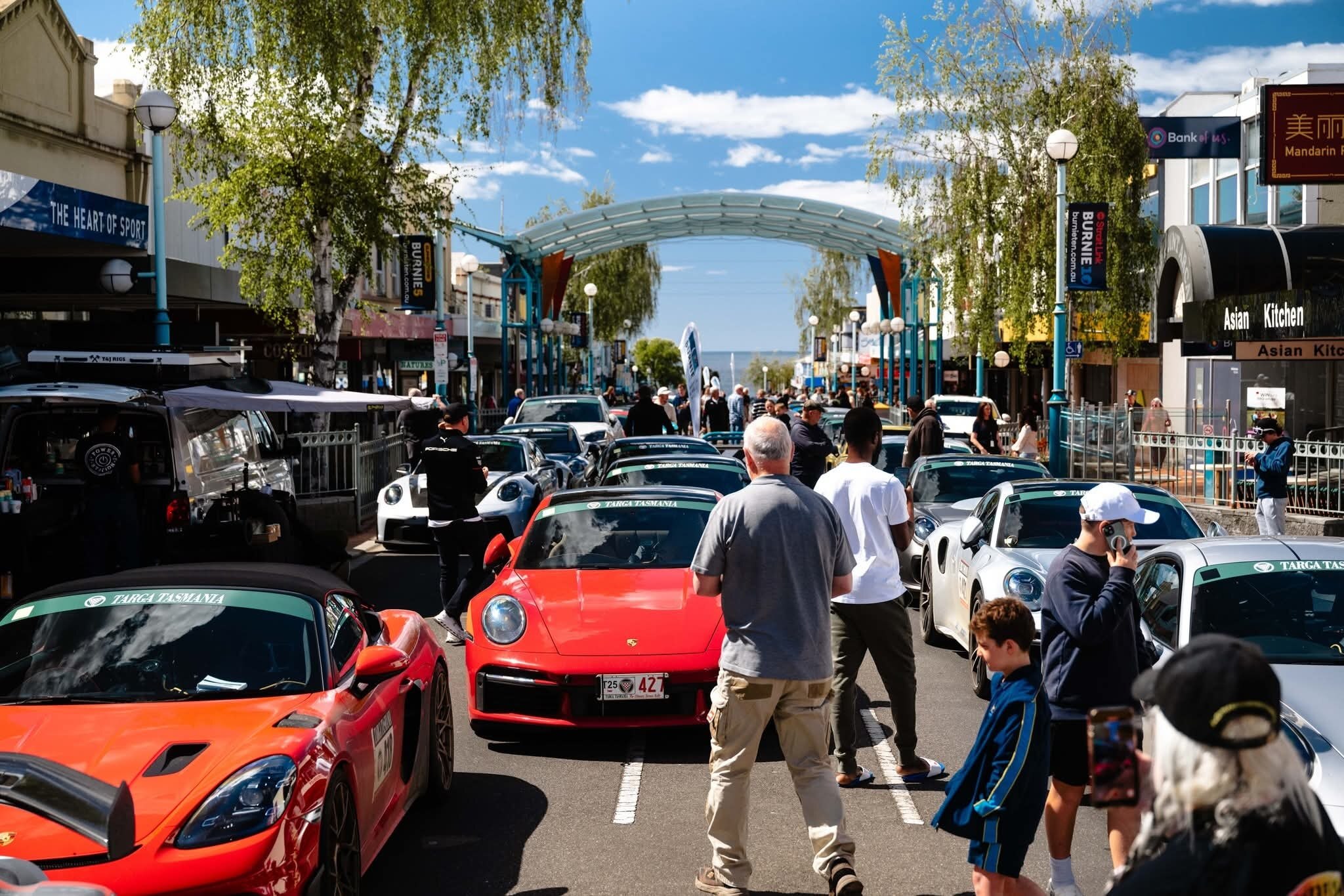 Targa Tasmania cars in Burnie.