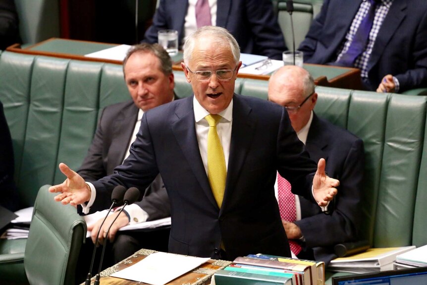 Malcolm Turnbull at the dispatch box