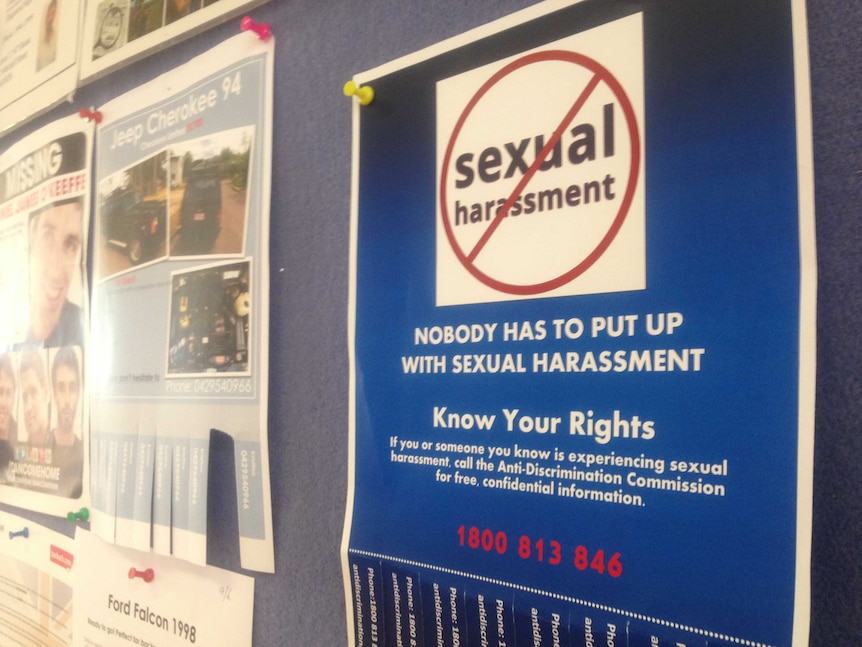 Darwin poster for travellers promoting sexual harassment awareness