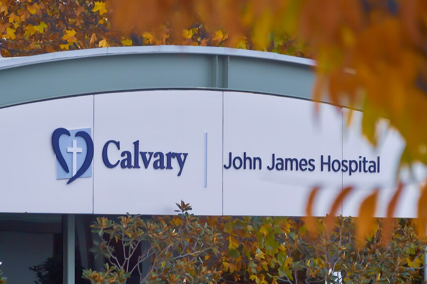 A sign showing the entrance to Calvary John James Hospital.