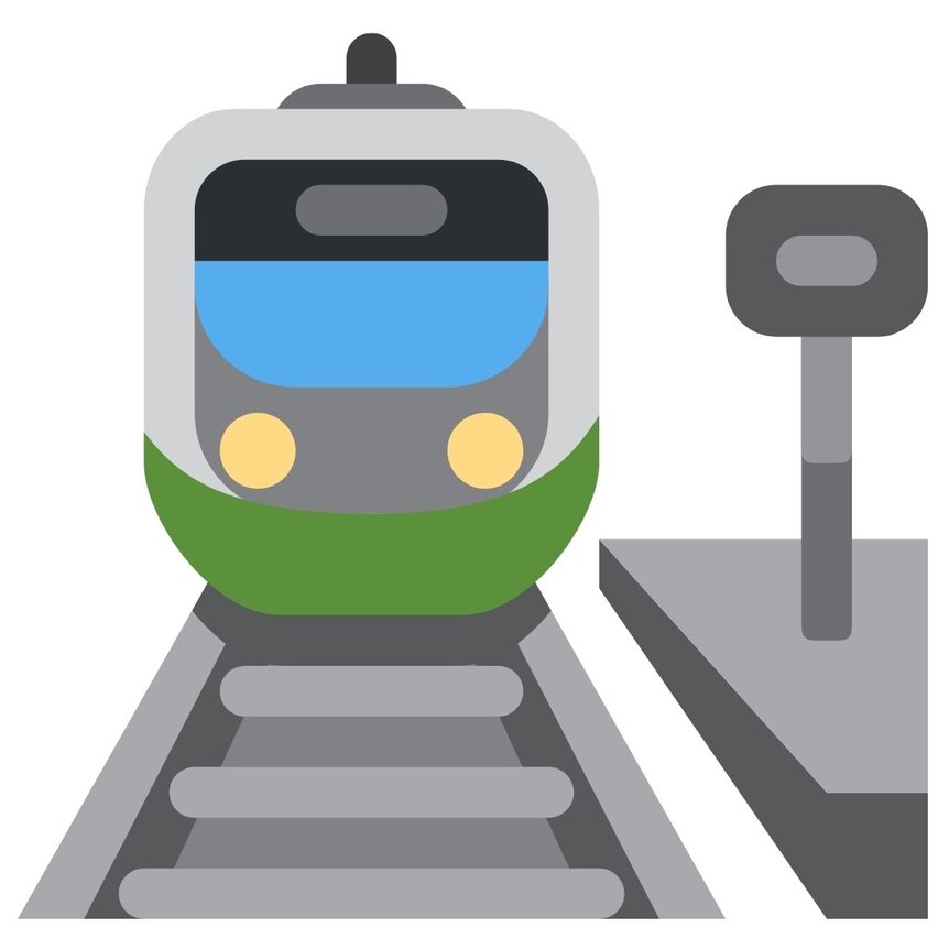 An animation of a train