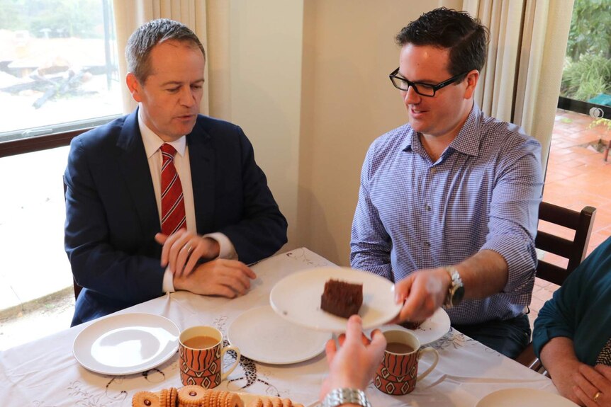 Labor leader Bill Shorten with Canning candidate Matt Keogh
