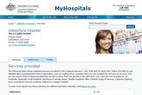 The Caboolture Hospital page on the My Hospitals website