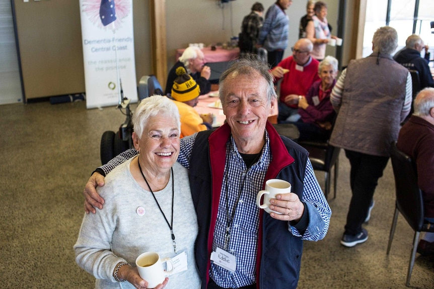 Dementia cafe volunteers Wendy Nash and Eddie Roberts