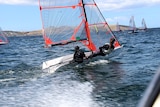 Competitors on River Derwent during national sailing championships