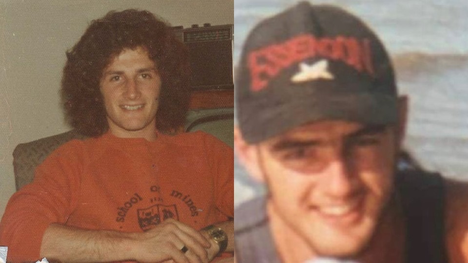 Close up photos of Barry and Aaron around the same age, side-by-side. They look very similar.