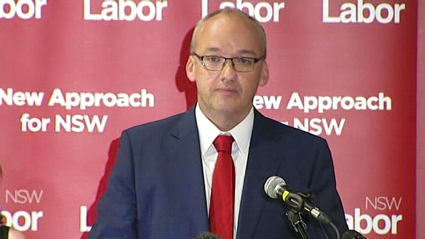 NSW Opposition Leader Luke Foley addresses Labor party faithful in Sydney.