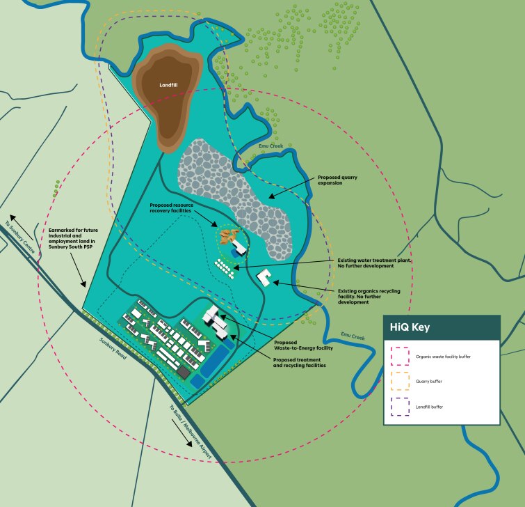 Mapa do local de energia proposto em Bulla.