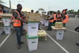 PNG election officials in Port Moresby ahead of the national poll