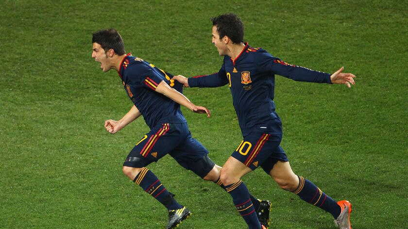 David Villa finally got the breakthrough after Paraguay managed to stifled Spain for much of the match.