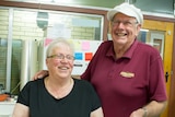 Dean and Janet Grosse making sweets in their chocolate factory.