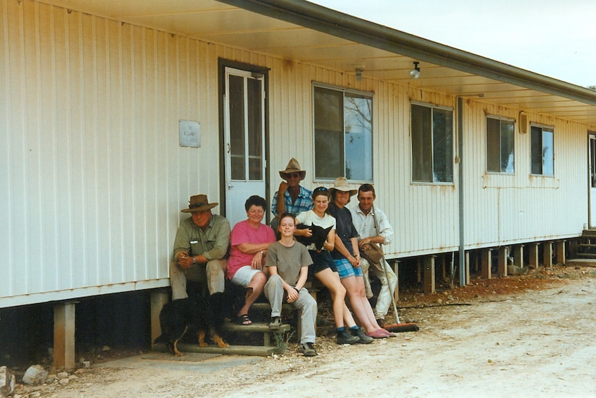 German students visiting Fowlers Gap research station in the 1990s.