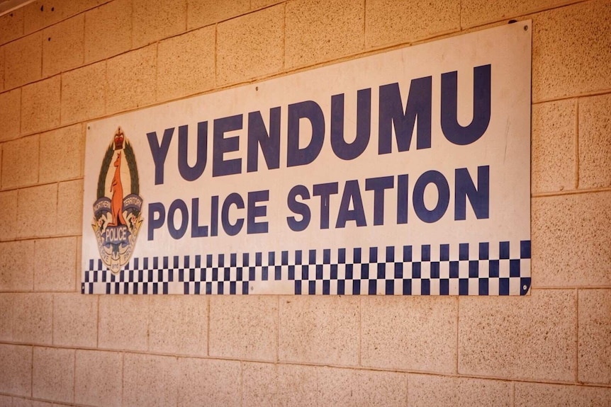 The sign at Yuendumu police station.