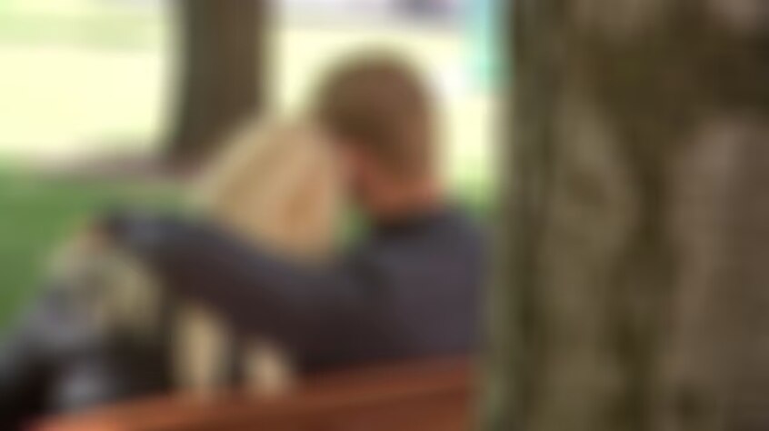 blurred people sitting