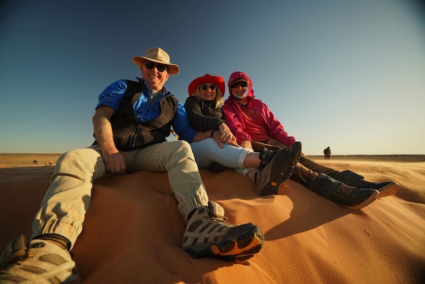 A trio of Big Red Bashers at Big Red near Birdsville