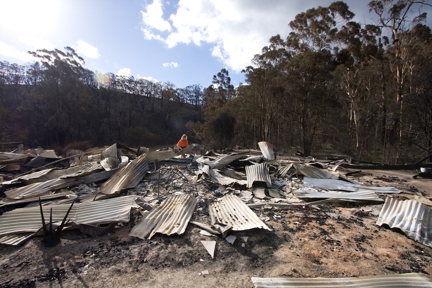 Ogilvie house aftermath following Black Saturday