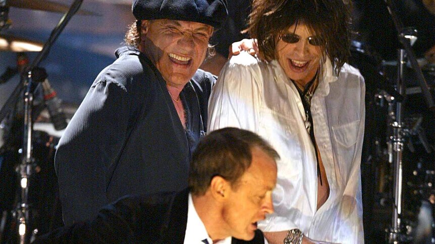 AC/DC inducted into the Rock and Roll Hall of Fame in New York City in March 2003.