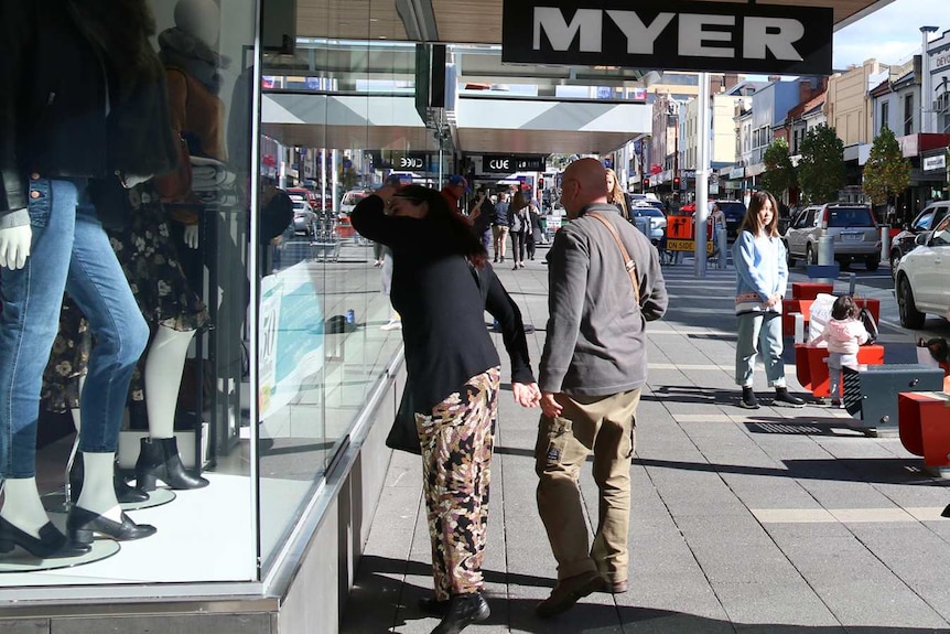 Exterior of Myer Liverpool Street store, Hobart, April 2018.