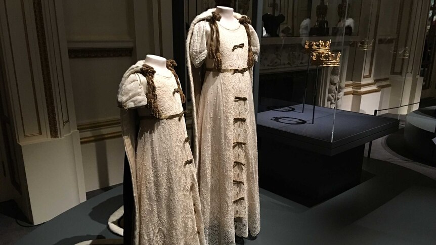 Dresses and robes worn by Princess Elizabeth and Princess Margaret