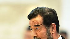 Former Iraqi dictator Saddam Hussein testifies during his trial in Baghdad [File photo].