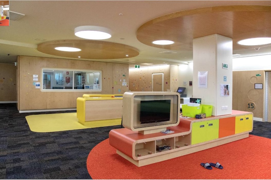 The interior of Perth Children's Hospital mental health ward.