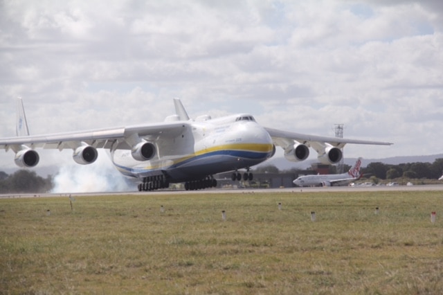 Antonov 225 touches down in Perth