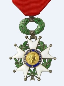 he insignia of Chevalier of the National Order of the Legion of Honour