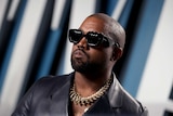 Kanye West at a 2020 Oscar's party.