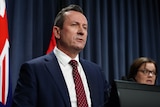 WA's premier speaks at a press conference