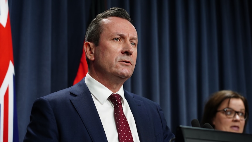 WA's premier speaks at a press conference