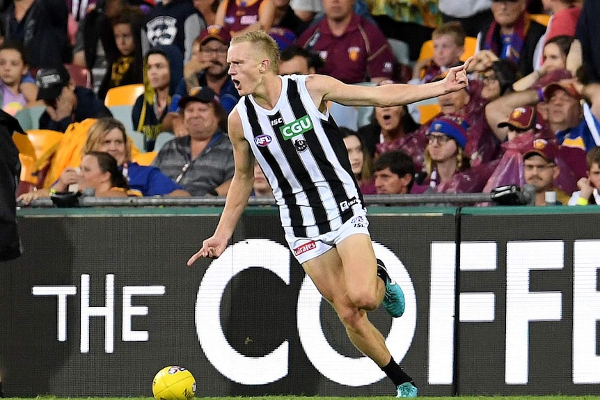 Jaidyn Stephenson celebrates a goal