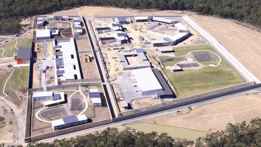 An aerial shot of the prison at Nowra.