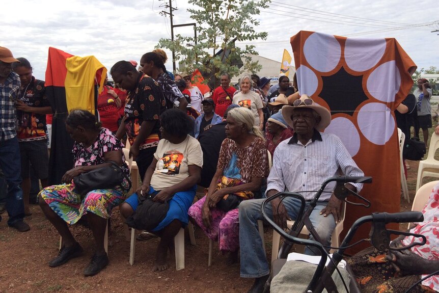 A number of Gurindji elders at a ceremony.