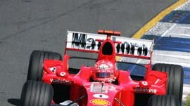 Michael Schumacher in practice for Aus GP