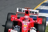 Michael Schumacher in practice for Aus GP