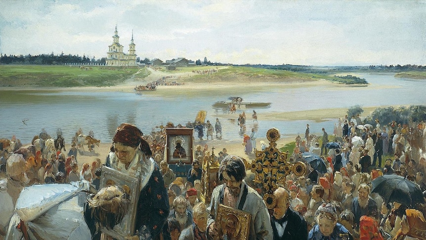 Illarion Pryanishnikov: Easter Procession, 1893. Image via Wikimedia Commons.