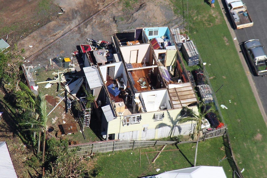 Damage to houses resulting from Tropical Cyclone Marcia