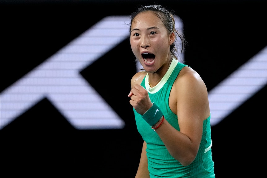 澳网赛会12号种子的中国女单第一人郑钦文。