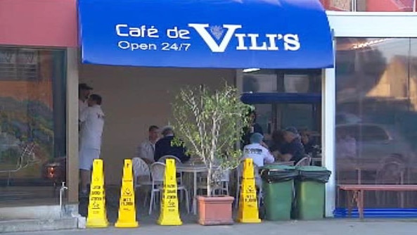 Cafe de Vili's after robbery