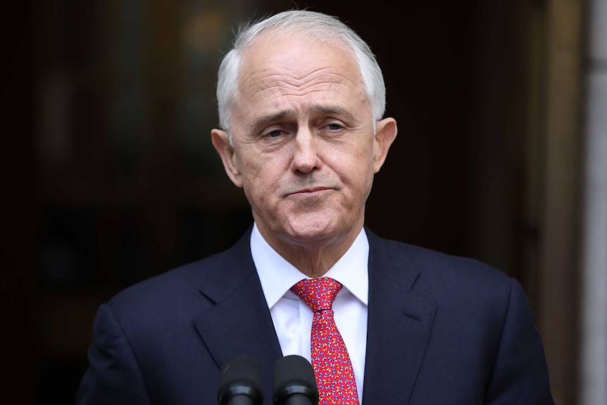 Malcolm Turnbull looks upset