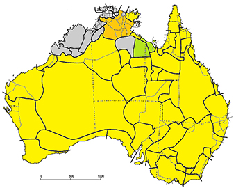 Pama- Nyungan language map