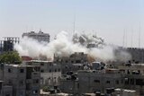 Smoke rises from Rafah in Gaza