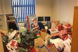 Office filled with presents