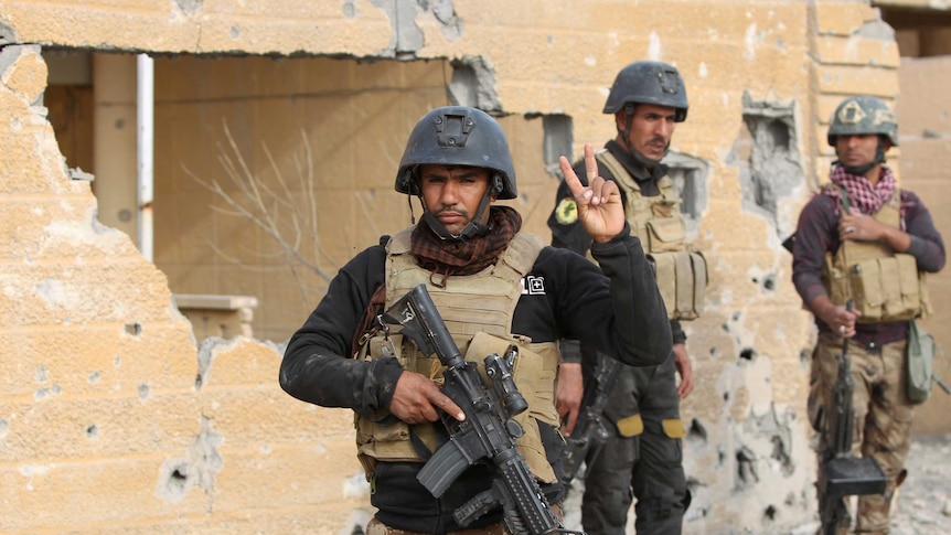 Iraqi troops in Ramadi