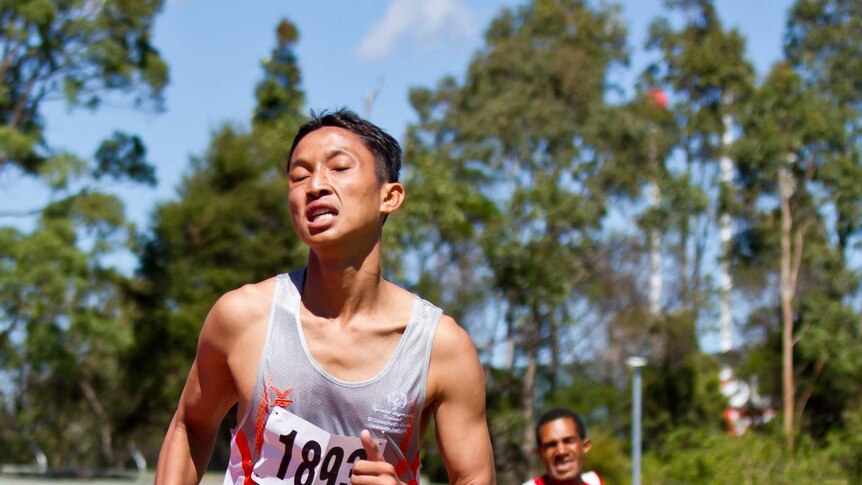 A Thai athlete competes at Newcastle's Special Olympics Asia Pacific Games.